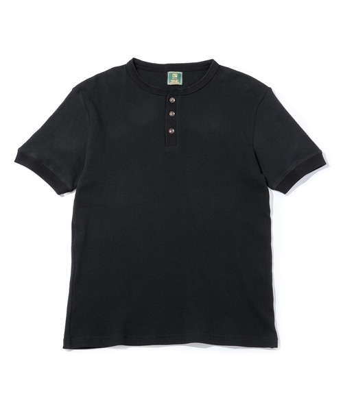 Noen（ノエン） tシャツ ヘンリーネックワッフルTシャツ メンズ