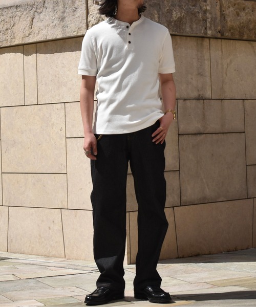 Noen（ノエン） ヘンリーネック tシャツ ヘンリーネックワッフルT
