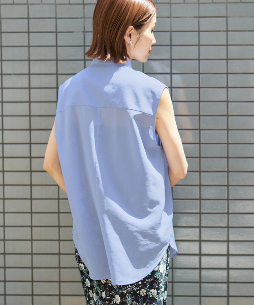 IENA◆SOヘンプノースリーブシャツ/ノースリーブブラウス/FREE/--/25051900977020 リネンミックスノースリーブ（シャツ／ブラウス）｜IENA（イエナ
