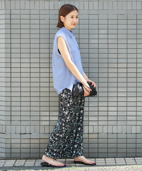 IENA ブラウス シャツ ノースリーブシアーシャツ レディース