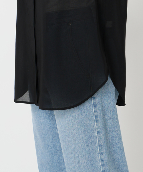 IENA ブラウス シャツ ノースリーブシアーシャツ レディース