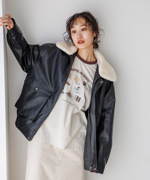 niko and…（ニコアンド） ブルゾン FREE ブラック レディース