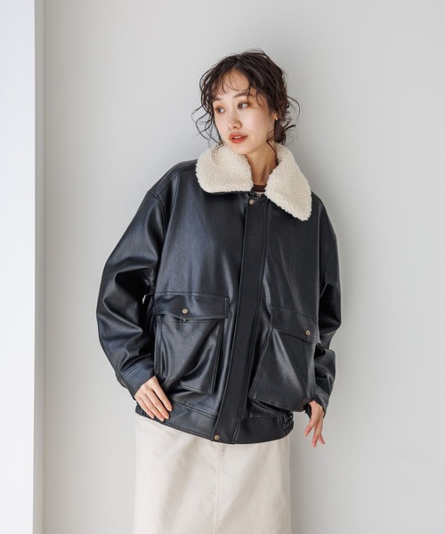 niko and…（ニコアンド） ブルゾン FREE ブラック レディース