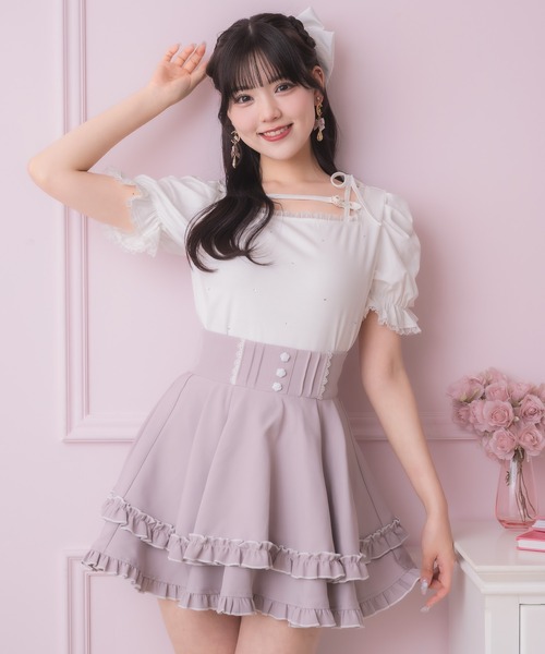 ROJITA（ロジータ） tシャツ デコルテベルトデザイントップス