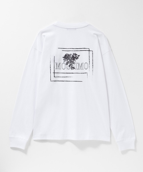 mossimo（モッシモ） tシャツ モノトーンデザイン長袖Tシャツ メンズ