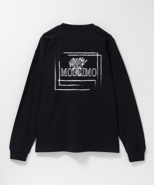mossimo（モッシモ） tシャツ モノトーンデザイン長袖Tシャツ メンズ