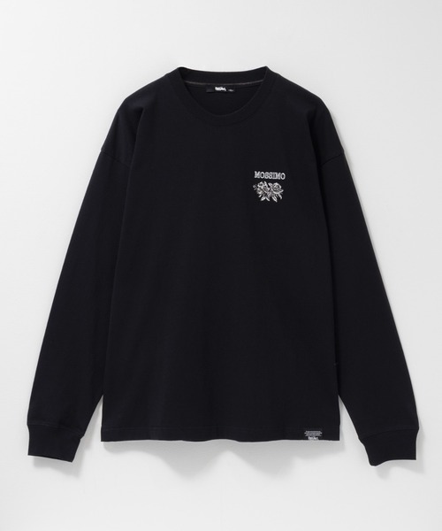 mossimo（モッシモ） tシャツ モノトーンデザイン長袖Tシャツ メンズ