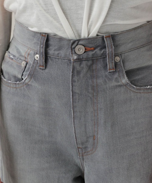 [Curensology] обработка Denim брюки 38 серый женский 