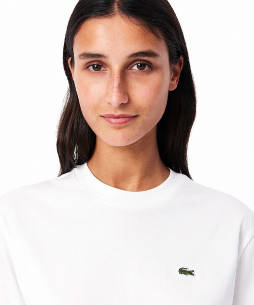 「LACOSTE」 半袖Tシャツ 36 ホワイト レディース