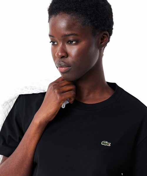 「LACOSTE」 半袖Tシャツ 36 ホワイト レディース