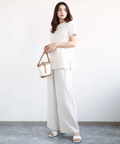 「MK MICHEL KLEIN」 半袖Tシャツ 38 ホワイト レディース