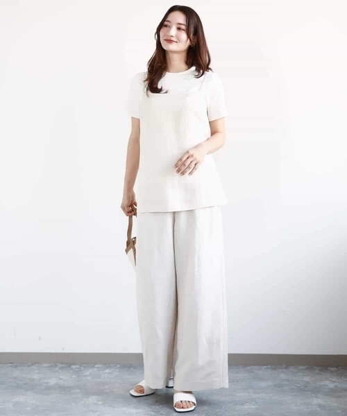 「MK MICHEL KLEIN」 半袖Tシャツ 38 ホワイト レディース