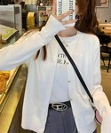 カーディガン 長袖 金ボタンニットカーディガン...の詳細画像2