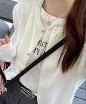 カーディガン 長袖 金ボタンニットカーディガン...の詳細画像4