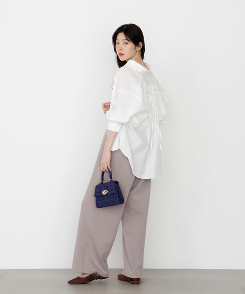 りと☆新品☆プロポーションボディドレッシング バック リボン ブラウス PROPORTION BODY DRESSING（プロポーションボディドレッシング