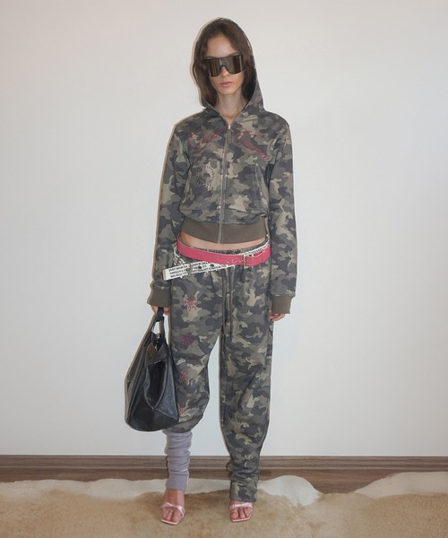 sculptor パーカー ☆【SCULPTOR】 Beaded Saint Hoodie Zip-Up☆韓国の人気☆ (SCULPTOR