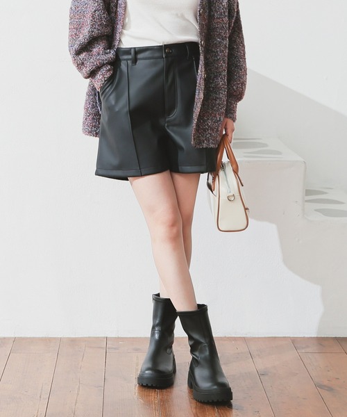 Honeys（ハニーズ） パンツ 合皮ショートパンツ レディース : ZOZOTOWN