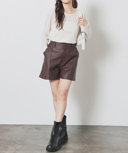 Honeys（ハニーズ） パンツ 合皮ショートパンツ レディース : ZOZOTOWN