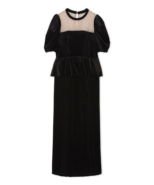 LILY BROWN ドレス LILY BROWN（リリーブラウン） ドレス ペプラムベロアドレス