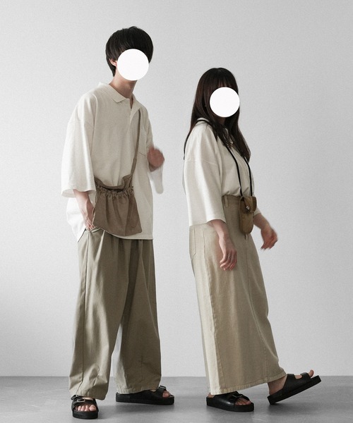 「RUUBON」 半袖ポロシャツ S ブラック×ホワイト メンズ_画像9