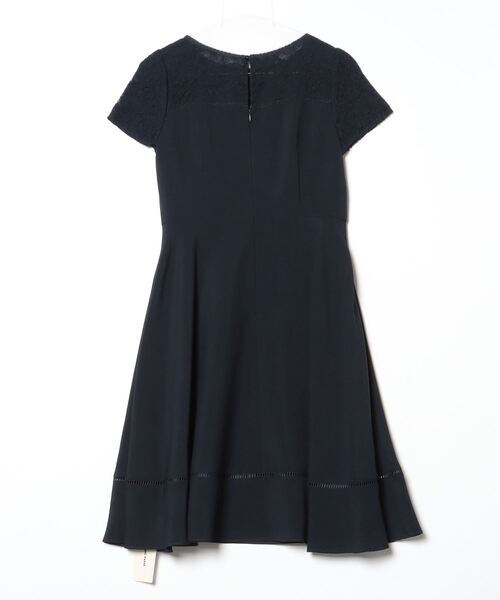 「LAISSE PASSE」 半袖ワンピース 36 ネイビー レディース_画像2
