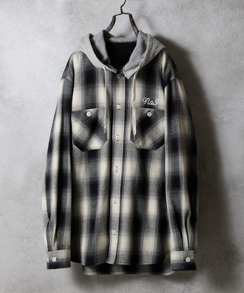 NUMBER (N)INE（ナンバーナイン） シャツ COTTON OMBRE PLAID FLANNEL