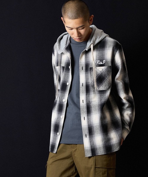 NUMBER (N)INE（ナンバーナイン） シャツ COTTON OMBRE PLAID FLANNEL