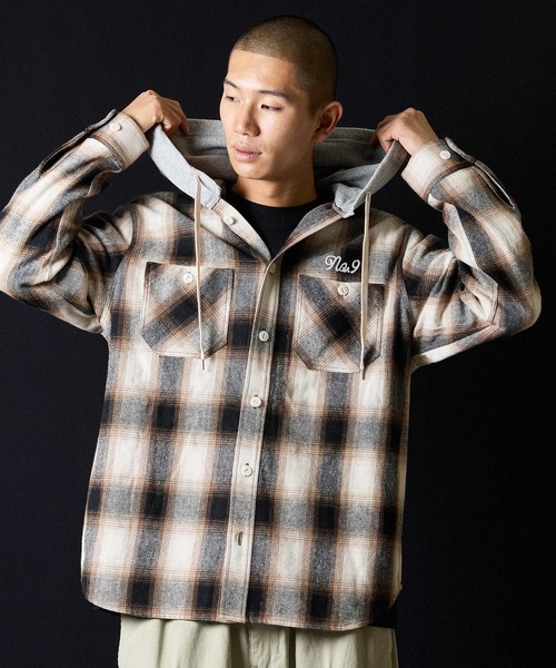 NUMBER (N)INE（ナンバーナイン） シャツ COTTON OMBRE PLAID FLANNEL