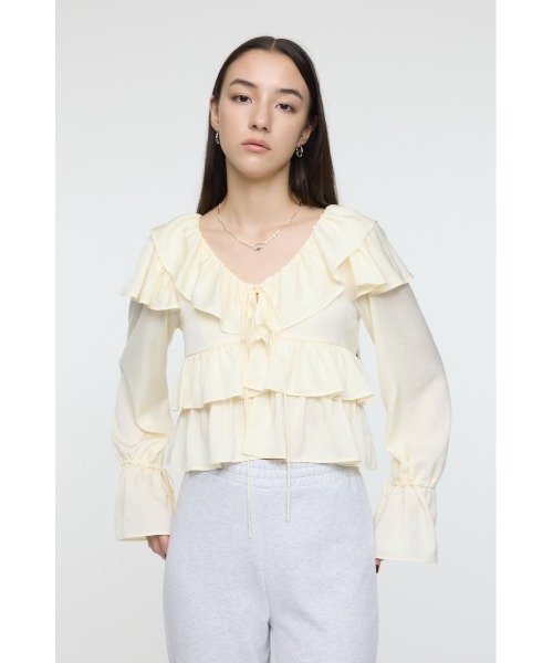 MOUSSY（マウジー） ブラウス シャツ PETAL ブラウス レディース