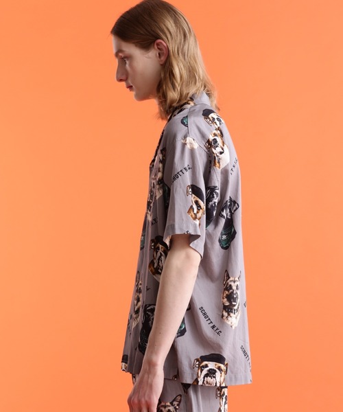 「schott」 半袖シャツ L グリーン メンズの画像