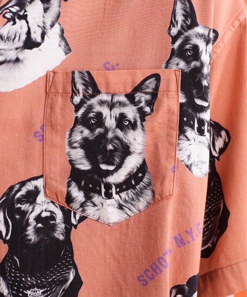 「schott」 半袖シャツ L グリーン メンズの画像