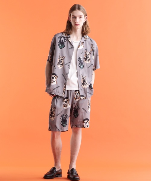 「schott」 半袖シャツ L グリーン メンズの画像