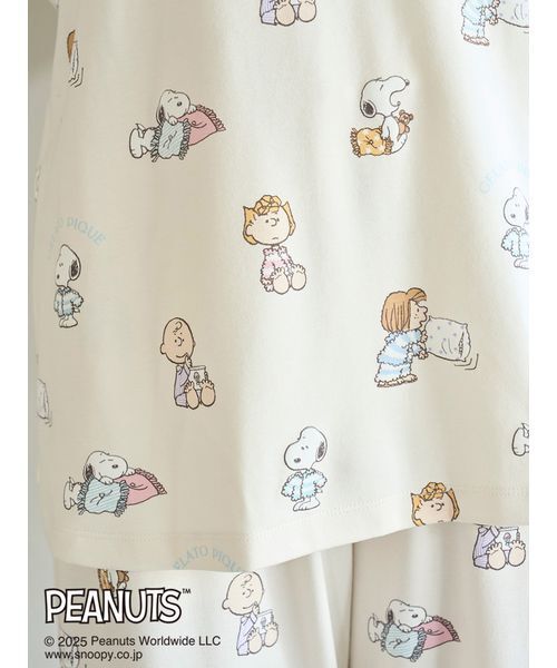 【新品】gelato pique × スヌーピー 総柄パジャマ【上下セット】 gelato pique（ジェラートピケ） パジャマ ルームウェア 「PEANUTS
