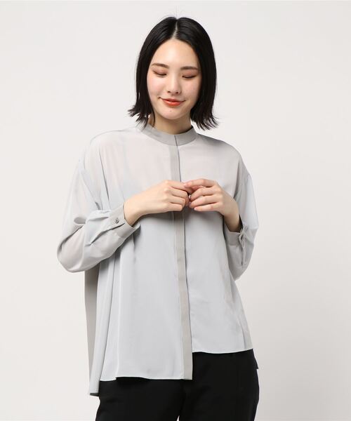 「RAW FUDGE」 長袖ブラウス M グレー レディース_画像2