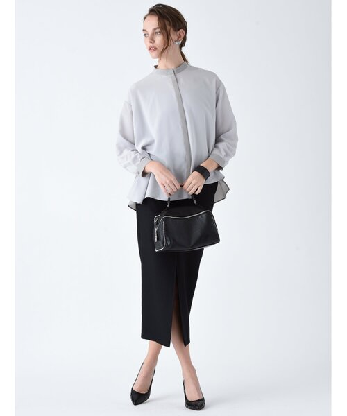 「RAW FUDGE」 長袖ブラウス M グレー レディース_画像3