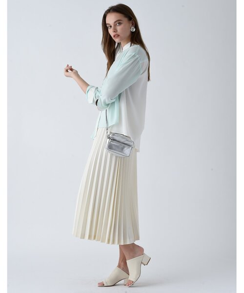 「RAW FUDGE」 長袖ブラウス M グレー レディース_画像6