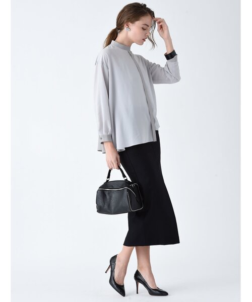 「RAW FUDGE」 長袖ブラウス M グレー レディース_画像9