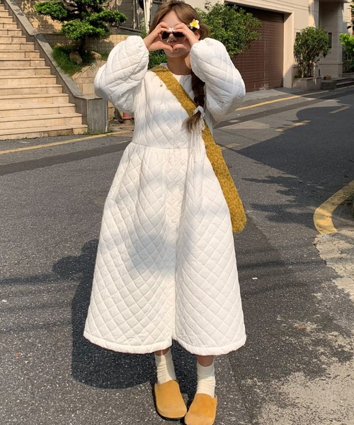 Diosfront ワンピース キルティングロングワンピース : ZOZOTOWN Yahoo