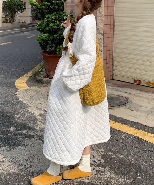 Diosfront ワンピース キルティングロングワンピース : ZOZOTOWN Yahoo