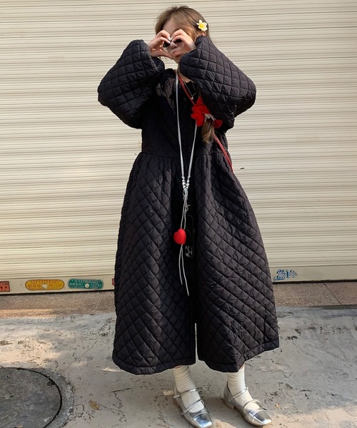 Diosfront ワンピース キルティングロングワンピース : ZOZOTOWN Yahoo