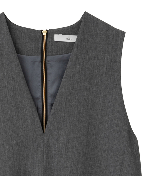 ワンピース ウールギャバサーキュラージャンスカ | Tiara | 14