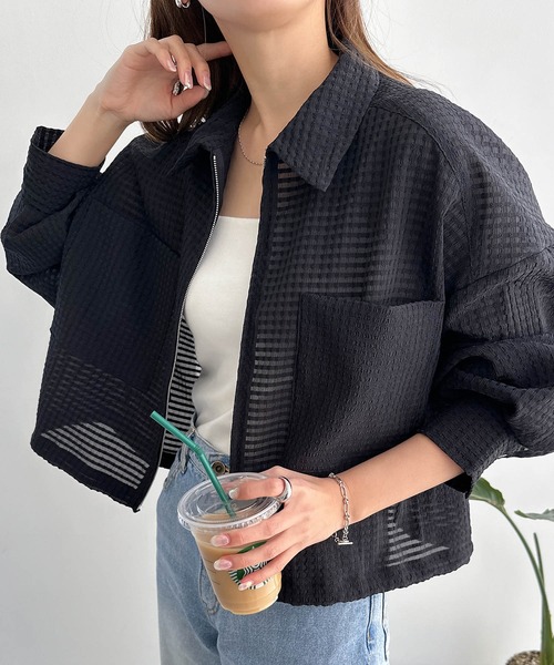 「andme」 ブルゾン M ブラック レディース_画像4