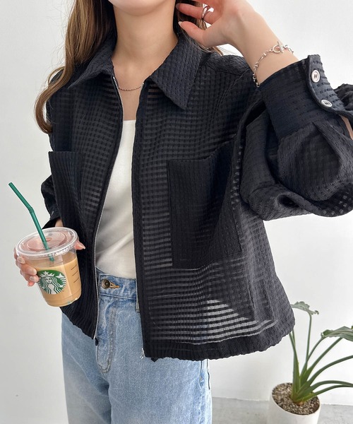 「andme」 ブルゾン M ブラック レディース_画像5