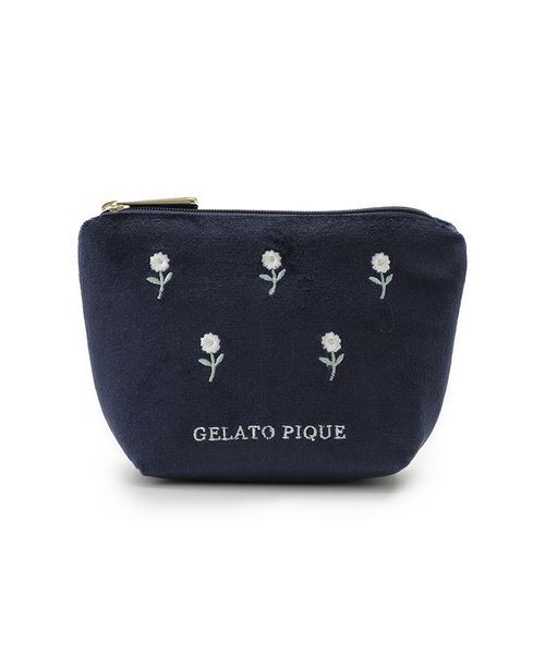 gelato pique（ジェラートピケ） ポーチ ベロアティッシュポーチ