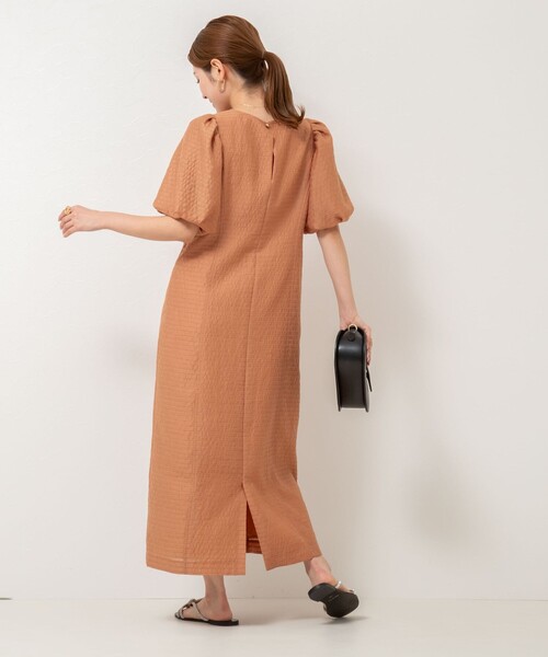 「NOLLEY'S Sophi」 半袖ワンピース 36 オレンジ レディース_画像4