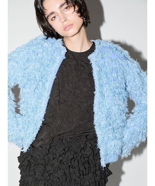 「styling/」 ノーカラージャケット ONE SIZE ベージュ レディース_画像3