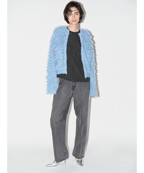 「styling/」 ノーカラージャケット ONE SIZE ベージュ レディース_画像4