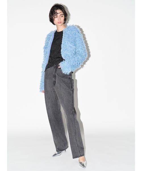 「styling/」 ノーカラージャケット ONE SIZE ベージュ レディース_画像5