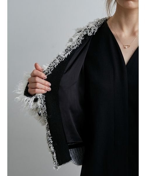 「styling/」 ノーカラージャケット ONE SIZE ベージュ レディース_画像10