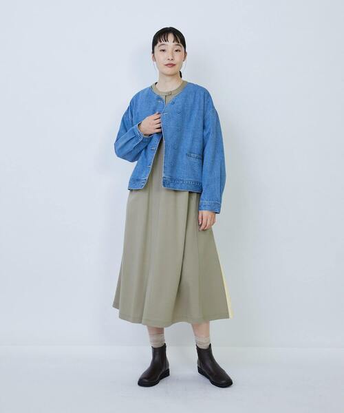 LOISIR デニムジャケット gジャン デニムノーカラージャケット LOISIR デニムジャケット gジャン デニムノーカラージャケット